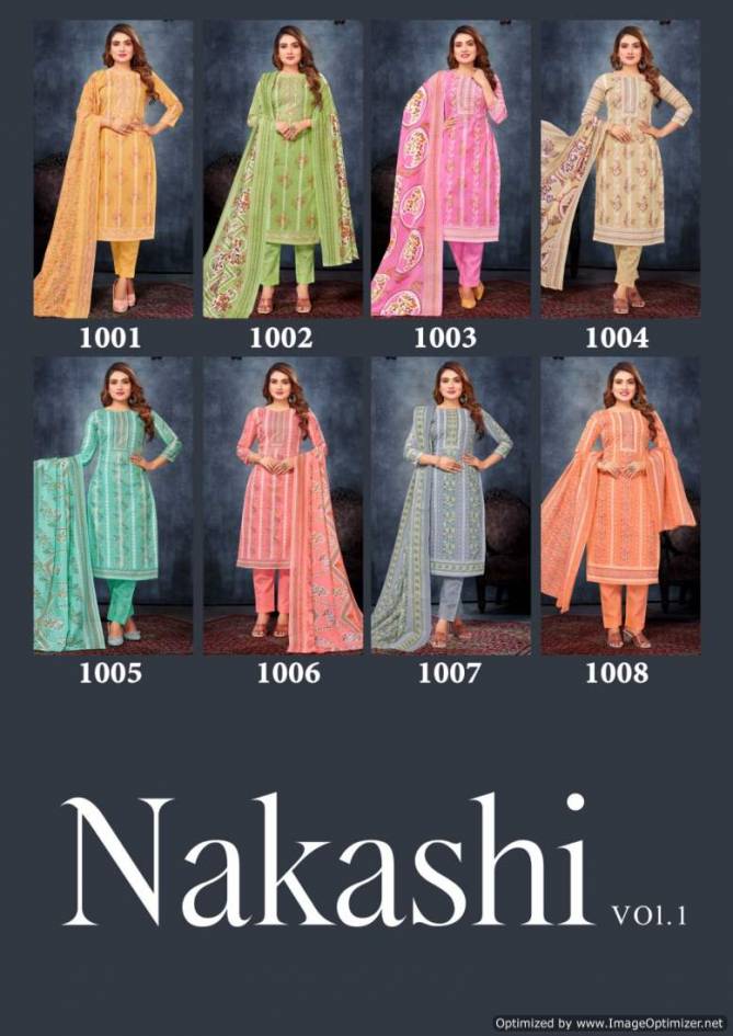 Nakashi Vol 1 By Ganeshji Pure Printed Cotton Dress Material Wholesale Shop In Surat